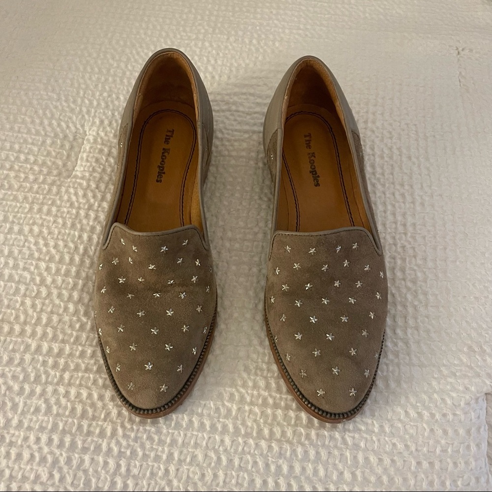 The Kooples Suede Star Studded Loafers